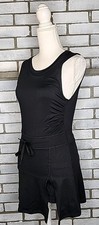 Free People FP Movement Easy Does It Dress Women's Size Small Black Skort Romper