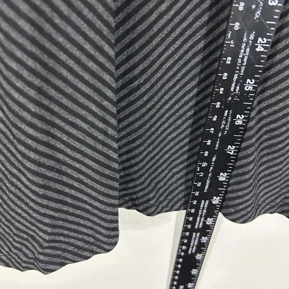 Vestido informal Joan Vass New York para mujer talla L gris a rayas manga larga Foto 4 de 4