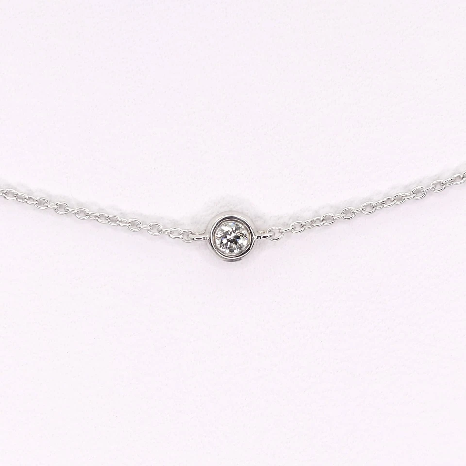 Gargantilla de oro blanco de 14 k de 16" de diamantes cultivados en laboratorio de 1,75 quilates G VS Foto 3 de 4