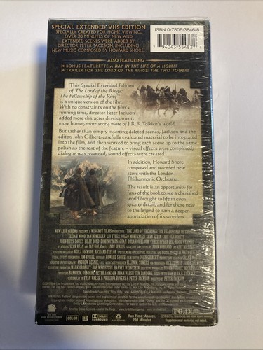 The Lord of the Rings: The Fellowship of the Ring 2 VHS Special Extended Edition - Foto 2 di 6
