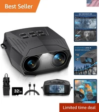 10X Digital Zoom Night Vision Goggles - 5K HD, Tactical Flashlight & Accessories