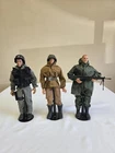 GI Joe 12" Action Figures X 3 Stamped 2001 Hasbro