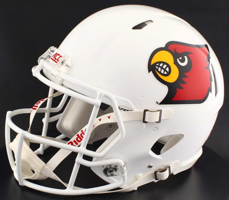 LOUISVILLE CARDINALS NCAA Riddell Speed Full Size AUTHENTIC Football Helmet - Image 3 of 4