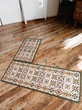 Non Slip Kitchen Floor Mat Set 2pcs Rug Anti Fatigue