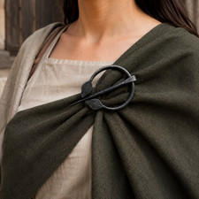 Medieval Iron Cloak Brooch | Hand Forged 3 Inch Viking Pin | Heavy Duty