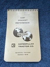 VINTAGE 1976 CATERPILLAR TRACTOR COMPANY POCKET REFERENCE BOOK “Block C” Logo