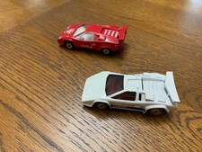 Two Vintage Lamborghini Countach's Toy Cars 1987 Hot Wheels/1985 Matchbox Loose