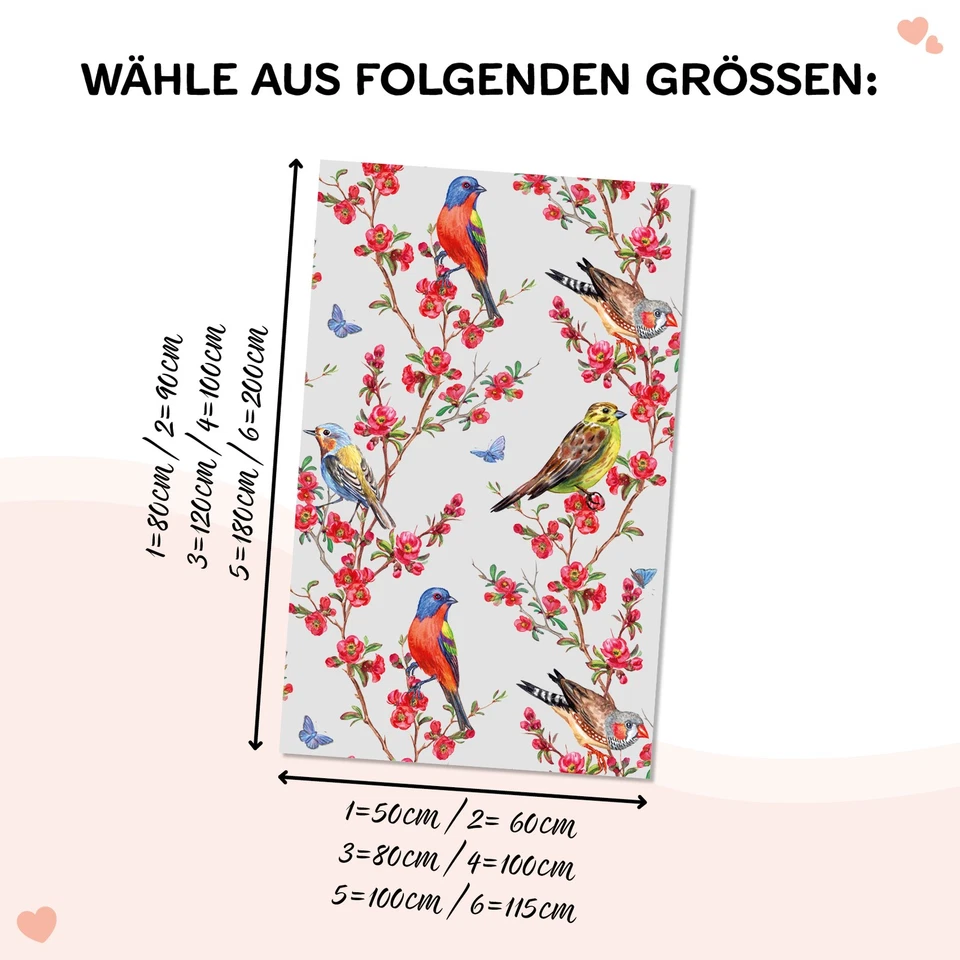 Sichtschutzfolie Milchglasfolie mit Motiv Duschfolie Duschkabine YX001-14 Vögel - Bild 4 von 4