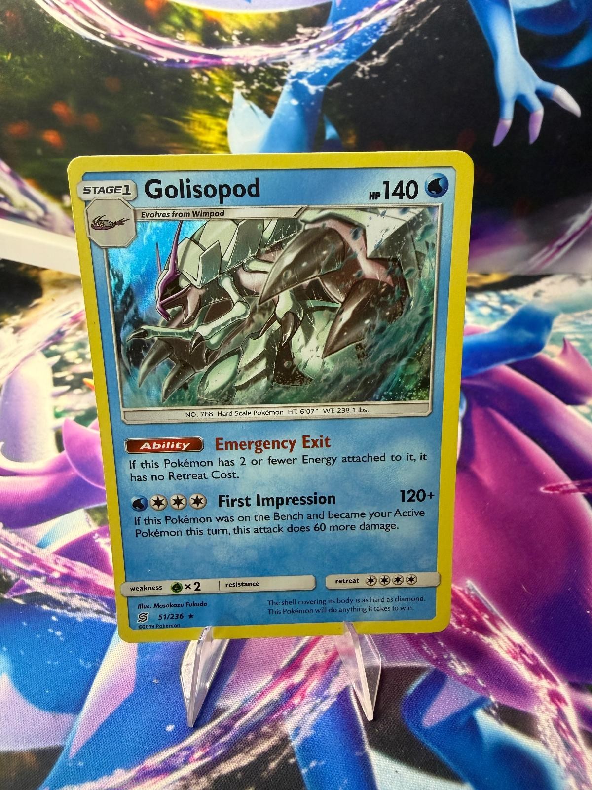 GOLISOPOD 51/236 UNIFIED MINDS Holo Rare Pokemon