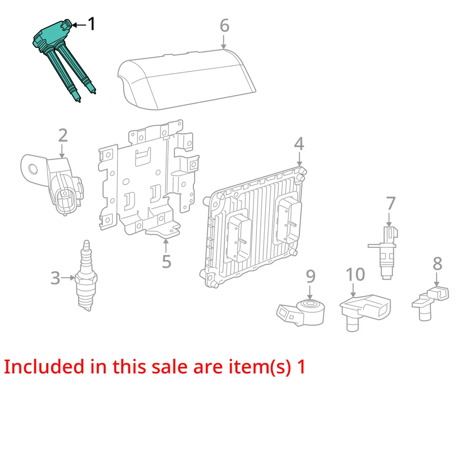 Paquete de encendedor de bobina de encendido Dodge Ram 1500 LY4VP Foto 3 de 4