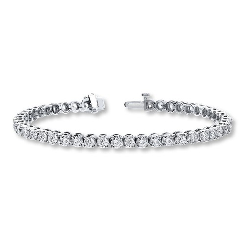 .925 Sterling Silver Plated Brilliant 3 mm Round Cubic Zirconia Tennis Bracelet - 第 1/1 張圖片