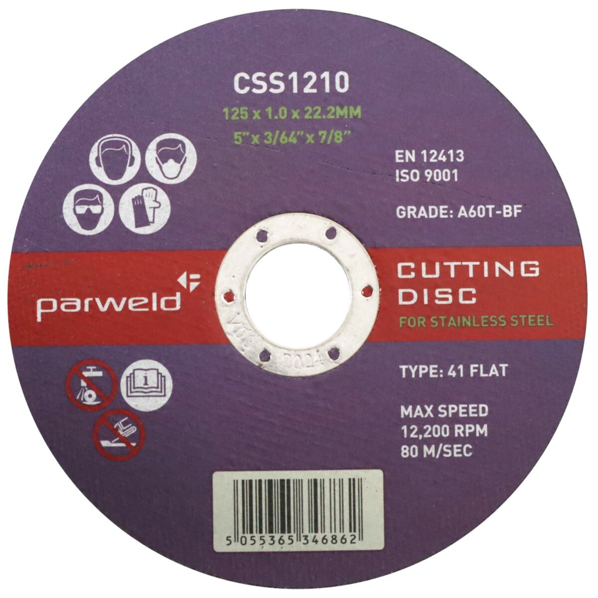 Pack Of 20 Parweld 125mm X 1mm Stainless Steel Cutting Discs For Angle Grinder 11 thumbnail image