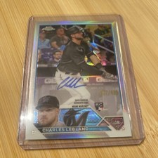 2023 Topps Chrome UPDATE Base Auto ROOKIE 22/499 Refractor CHARLES LEBLANC MIAMI