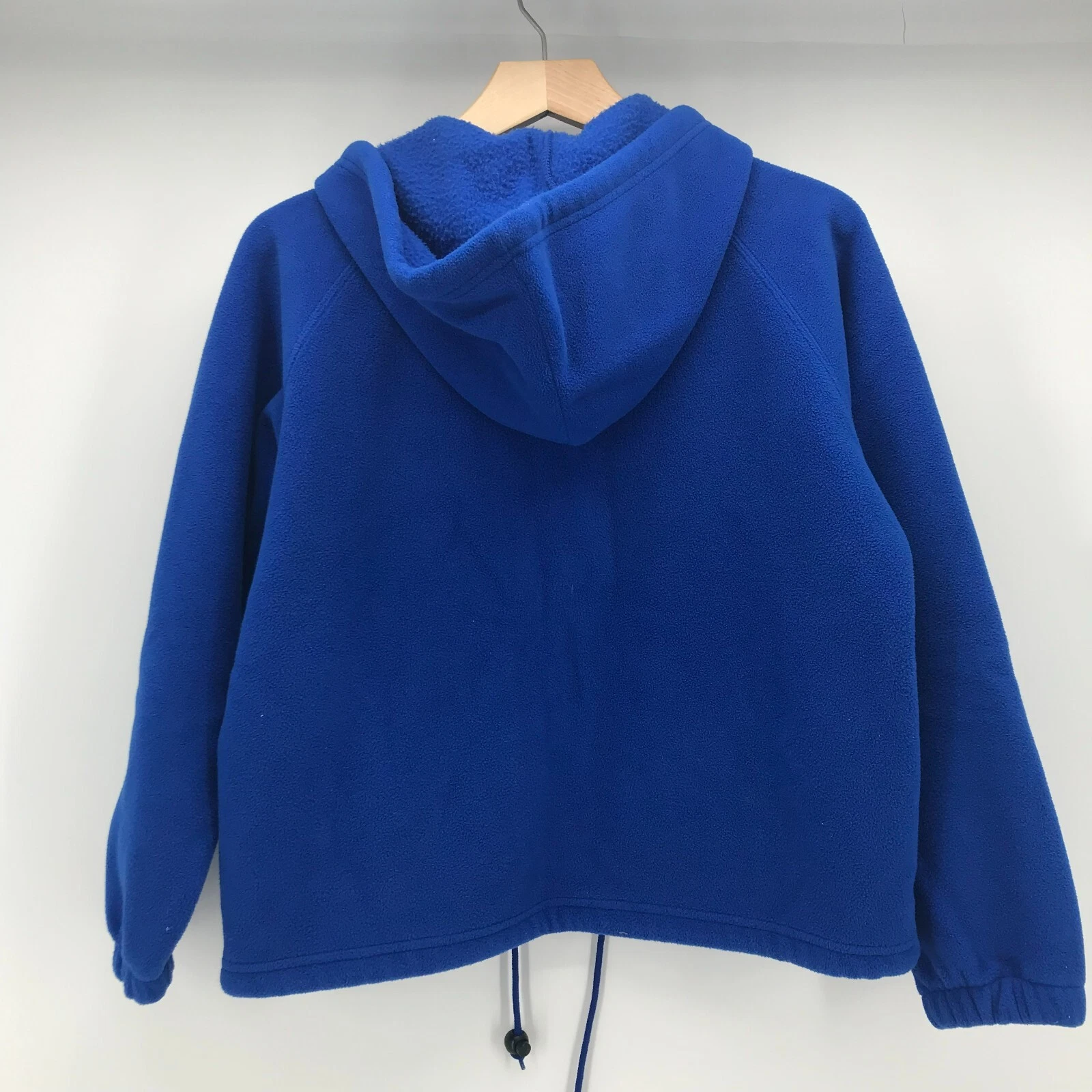 UNDERCOVER Felpa con cappuccio vintage VS sport tagliata donna XS pile blu boxy anni '80 90