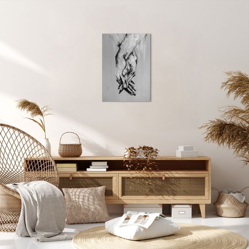 Quadro su Tela 50x70cm Scritto a mano mani bianco e nero Stampe Immagini Murale - Foto 5 di 10