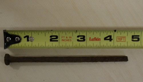 Approx. 100 (5 lbs) ANTIQUE (1800'S) SQUARE 4.5" LONG NAILS CHURCH GOOD FRIDAY - Picture 3 of 9