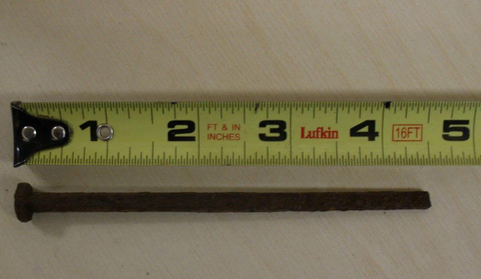 Aprox. 100 (5 libras) ANTIGUO (AÑOS 1800) CUADRADO 4.5" LARGO CLAVOS IGLESIA BUEN VIERNES Foto 3 de 4