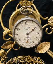 INGERSOLL YANKEE WHITE DIAL METAL BASE POCKET WATCH for Parts/Repair