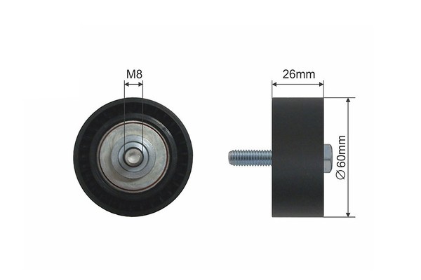 NTY Spannrolle Keilrippenriemen FÜR Citroen Berlingo C2/C3 I C3 Pluriel JUM-image