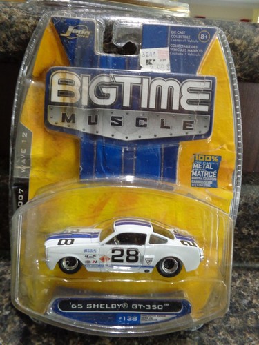 1965 SHELBY GT-350 BIGTIME MUSCLE WAVE 12 JADA 1/64 COLLECTOR # 138 BAD PACKAGE - Picture 2 of 12