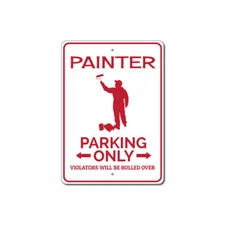 Personalized Painter Parking Only Sign Custom Profession Aluminum Metal Sign