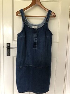 Blue Denim Pinafore Dungaree Dress Size 