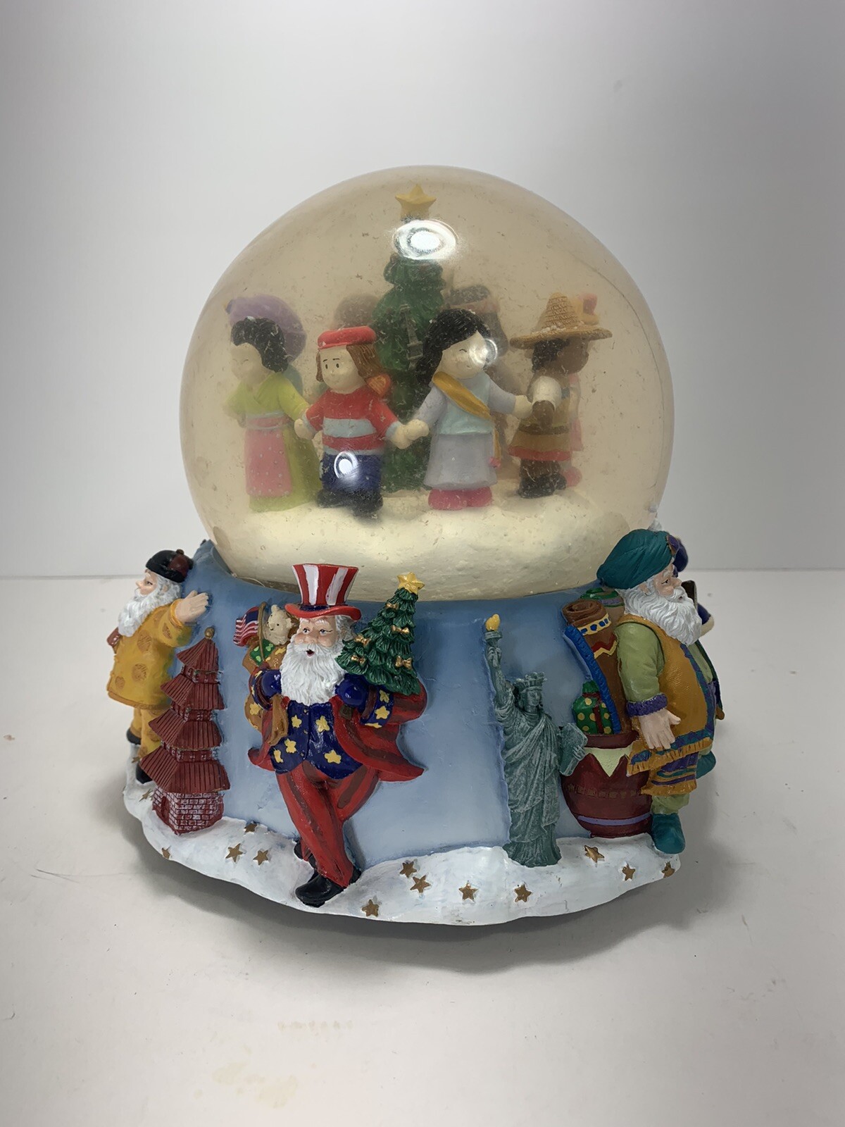 Dillards Mr. Christmas Santa Around the World Animated Snow Globe 15