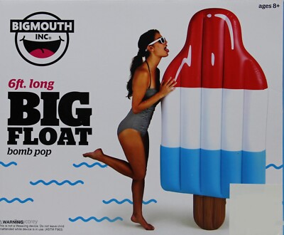Big Mouth Bomb Pool Inflatable Pool Float Over feet long 72x34x8 NIB