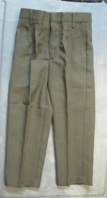 Boys Pants medium Olive Green dress Pleated 4 5 6 7 8 12 14 18 slim NEW  school | eBay