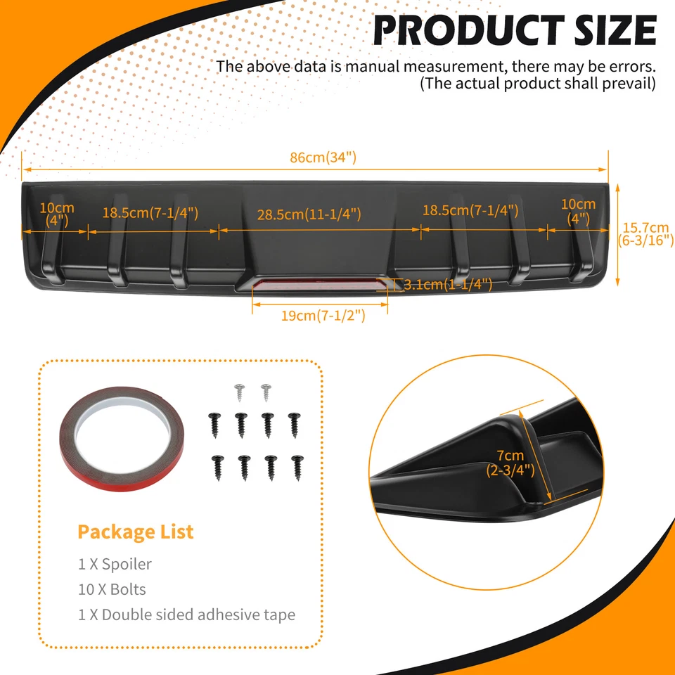 Labio de alerón difusor de parachoques trasero negro brillante para Mercedes-Benz SLK300 SLK280 Foto 2 de 4