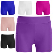 Kids Girls Sportswear Prevents Slipping Off Bottom Comfort Shorts Pockets Golf