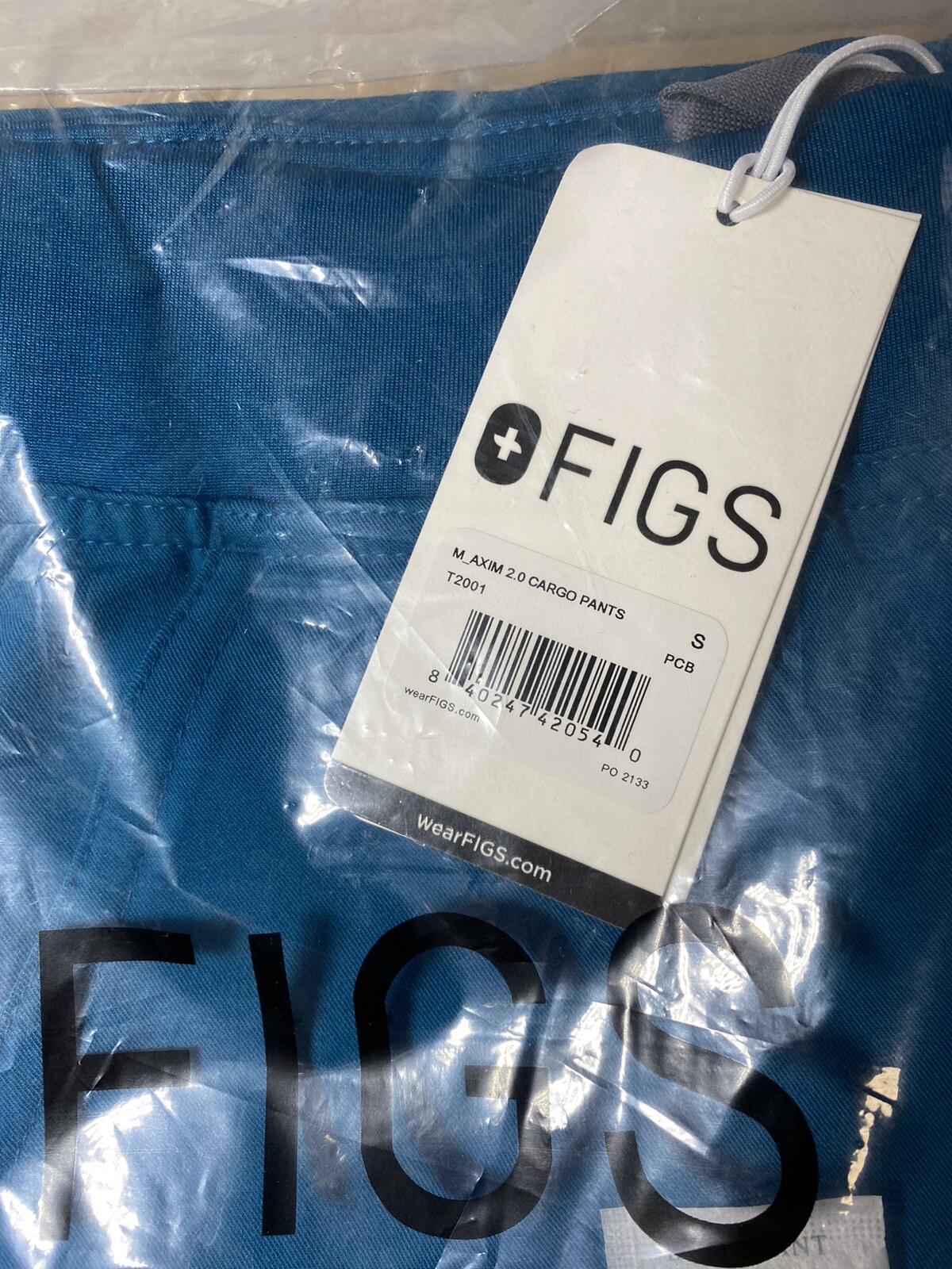 MENS FIGS Pacific Blue Axim 2.0 Size Small Cargo Scrub Pants T2001 for