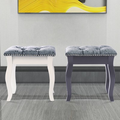 Dressing Table Stool Velvet Vanity Chair Makeup Stool Upholstered Chairs Bedroom Ebay