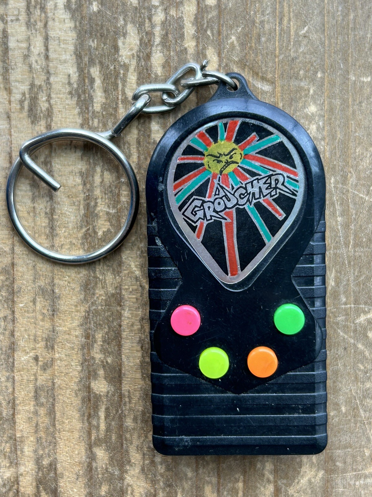 Vintage 1980s/90s GROUCHER Noisemaker Swearing Sounds Novelty Keychain