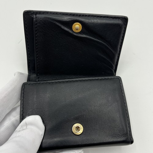 YSL Wallet Black SAINT LAURENT Cassandre Compact Purse Auth From Japan - Picture 9 of 23