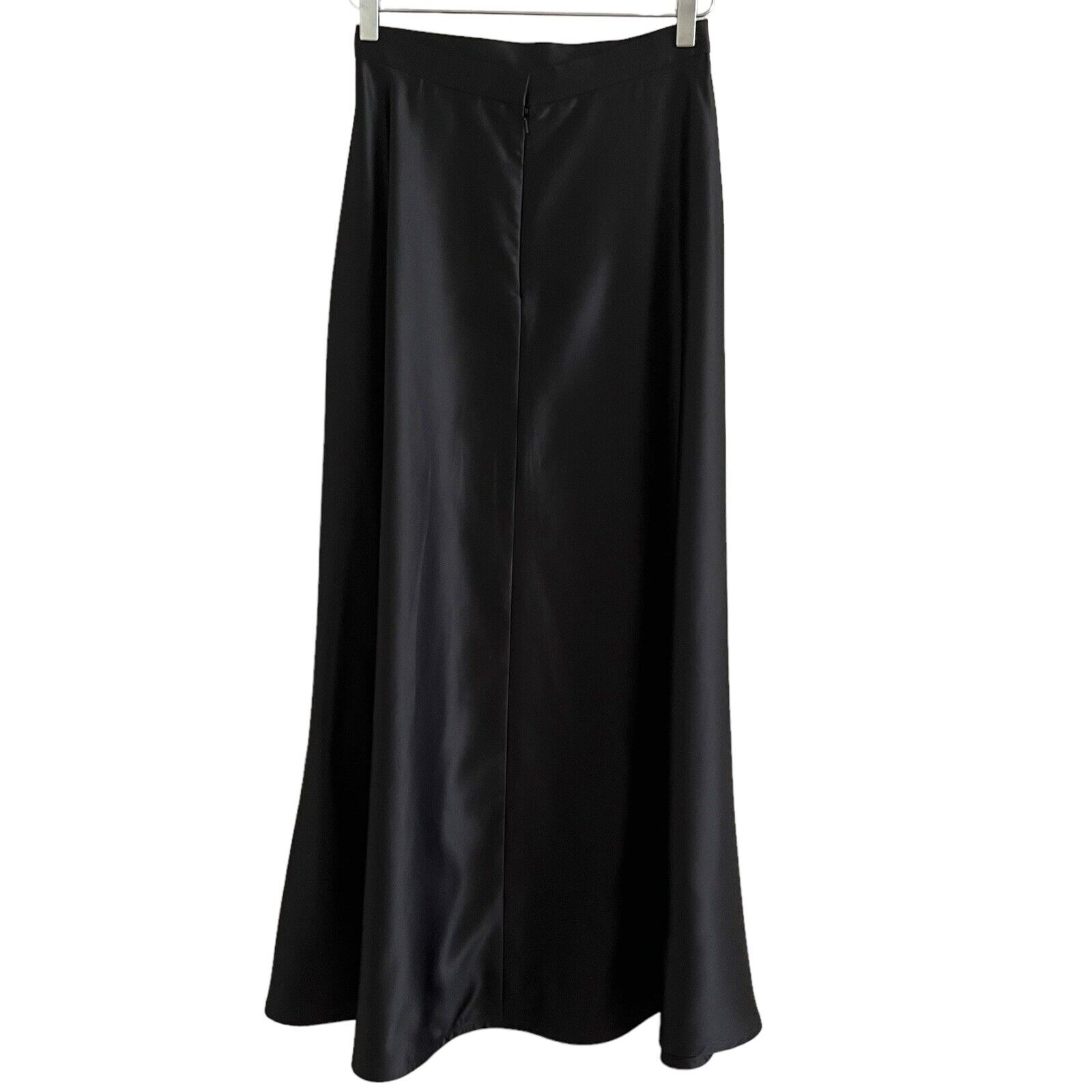 Tadashi Shoji Black Maxi Skirt Womens 6 Satin Taf… - image 3