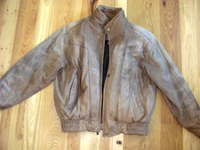 Wilson Leather VTG Distressed Look Removable Vest Lining Men's Medium Wor