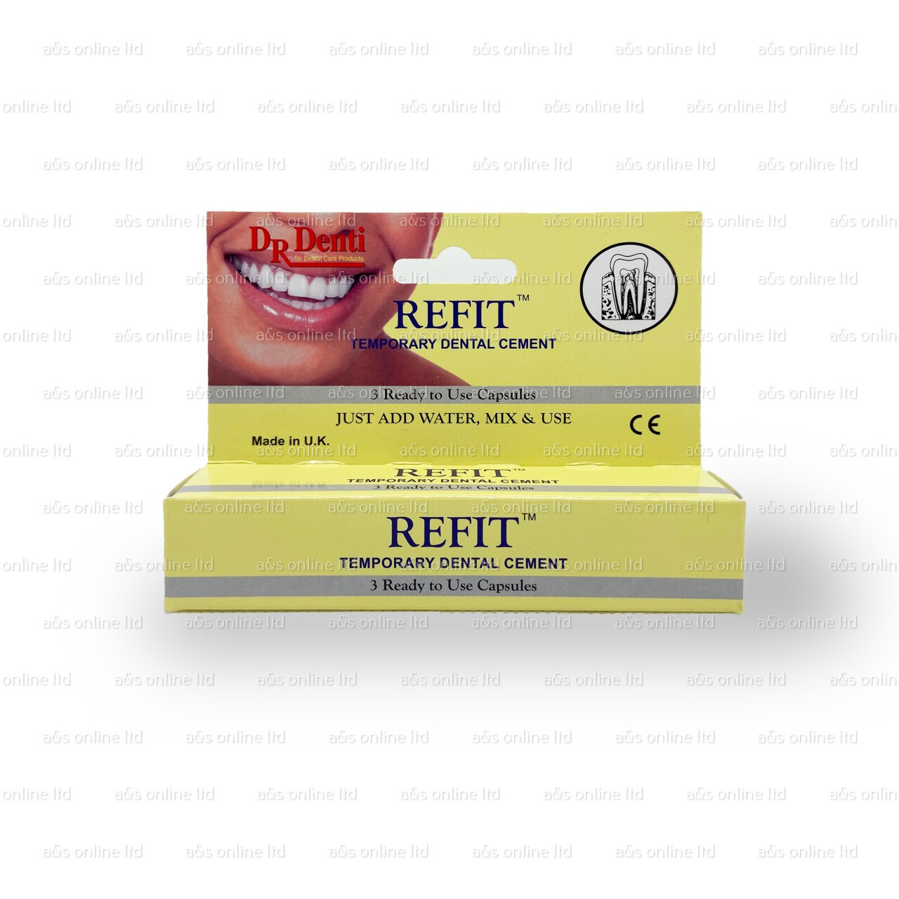 Dr Denti Refit™ Temporary Dental Cement Bridges Veneers Crowns