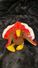 Ty Beanie Baby Gobbles The Turkey PVC Pellets Retired