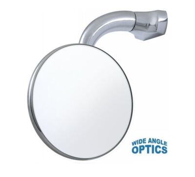 3 Convex Peep Curved Arm Mirror Set Rearview Outside Door Classic Car