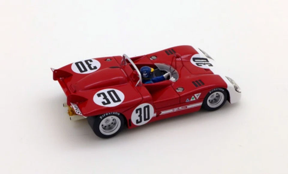 True Scale 1/43 ALFA ROMEO TIPO 33/3 #30 R. PETERSON WINNER 6H WATKINS GLEN 1971 - Imagen 2 de 4