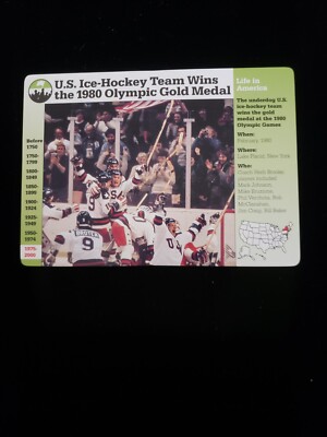 US Ice Hockey Team Wins The 1980 Olympic Gold Medal 1995 Grolier Card