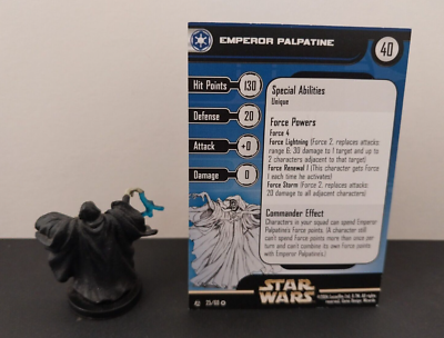 Figurine Star Wars Miniatures – Empereur Palpatine 25/60 (état Occasion)
