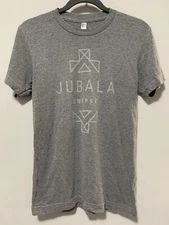 American Apparel Women XS Grey T-shirt Jubala Coffee Lover Geometric Hippie Boho