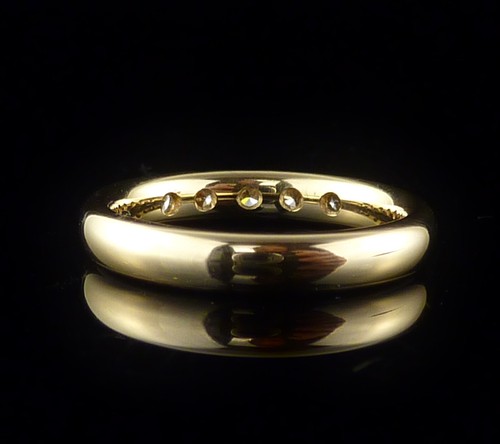 0,50ct Halb Memoryring Goldring mit 5 Diamanten Brillanten 750 18kt Gr 56 17,8mm - Bild 6 von 15
