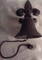 Newfleur De Lis Cast Iron Wall Mount Bell Rich Sound Rust Door Dinner Garden Newfleur De Lis Cast Iron Wall Mount Bell Rich Sound Rust Door Dinner Garden