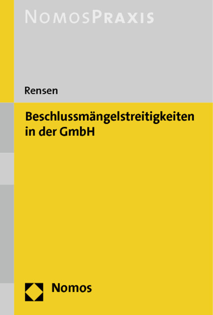 Thumbnail - Beschlussmängelstreitigkeiten In Der Gmbh Hartmut (dr.) Rensen
