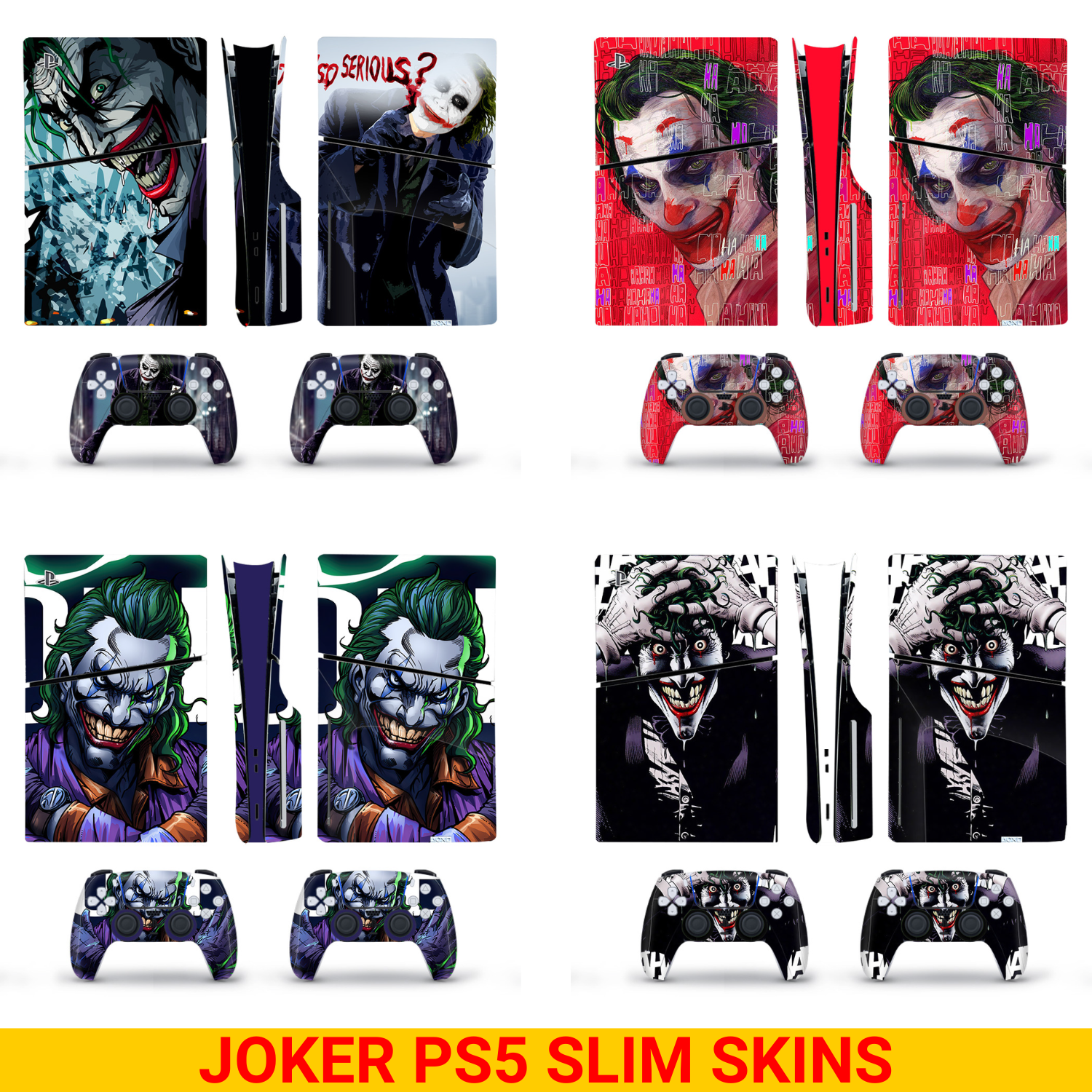 Joker & Bat PS5 Slim Disk Decal Skin Sticker Wrap PlayStation 5 Slim Console