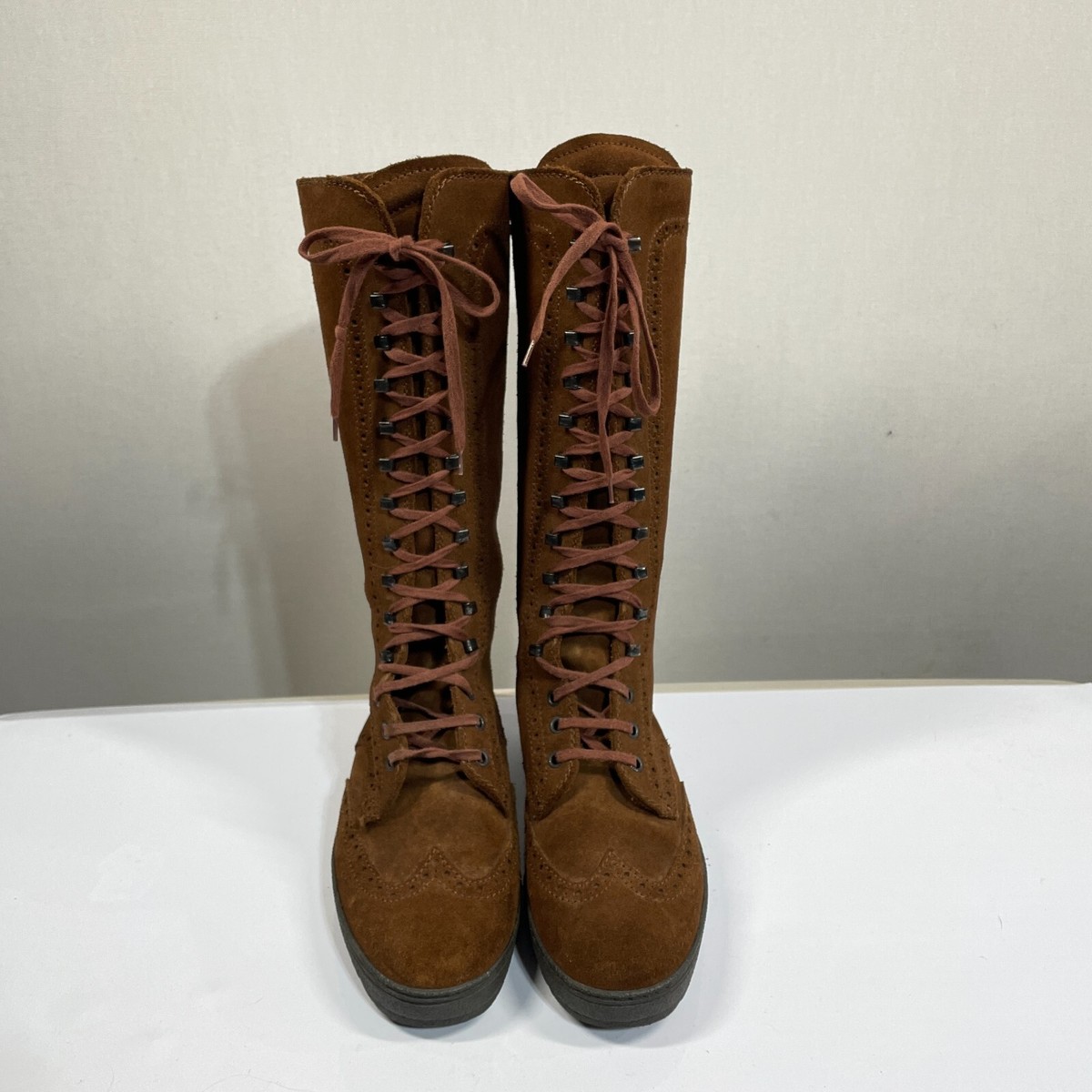 TOD'S::靴:37.5[RESALE] Tod's Boots Women 37.5 US 6.5 Cognac Brown Suede Knee High