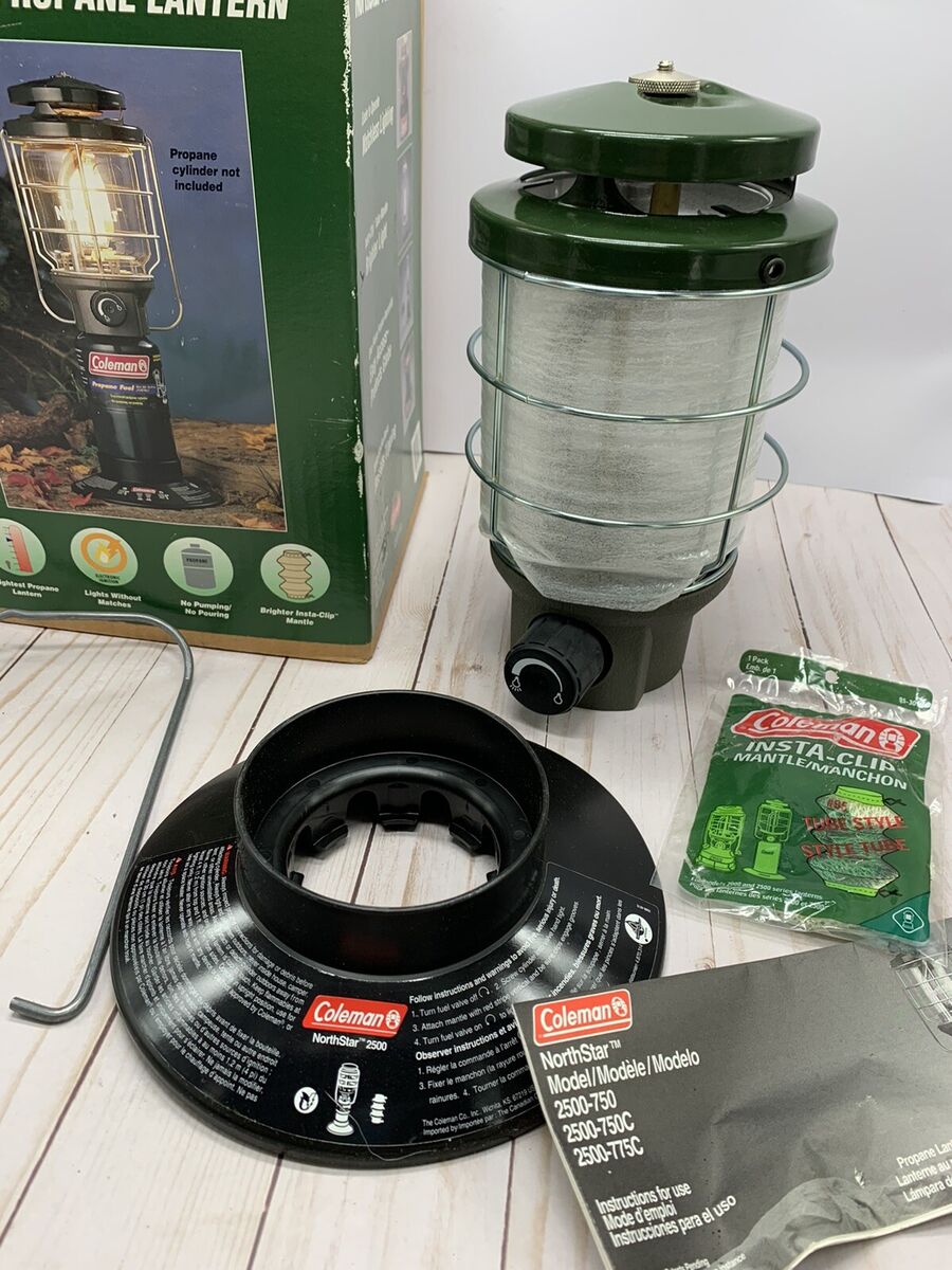 Vintage Coleman Northstar Propane Lantern 2500-750 with Vintage Coleman Northstar Propane Lantern 2500-750 with